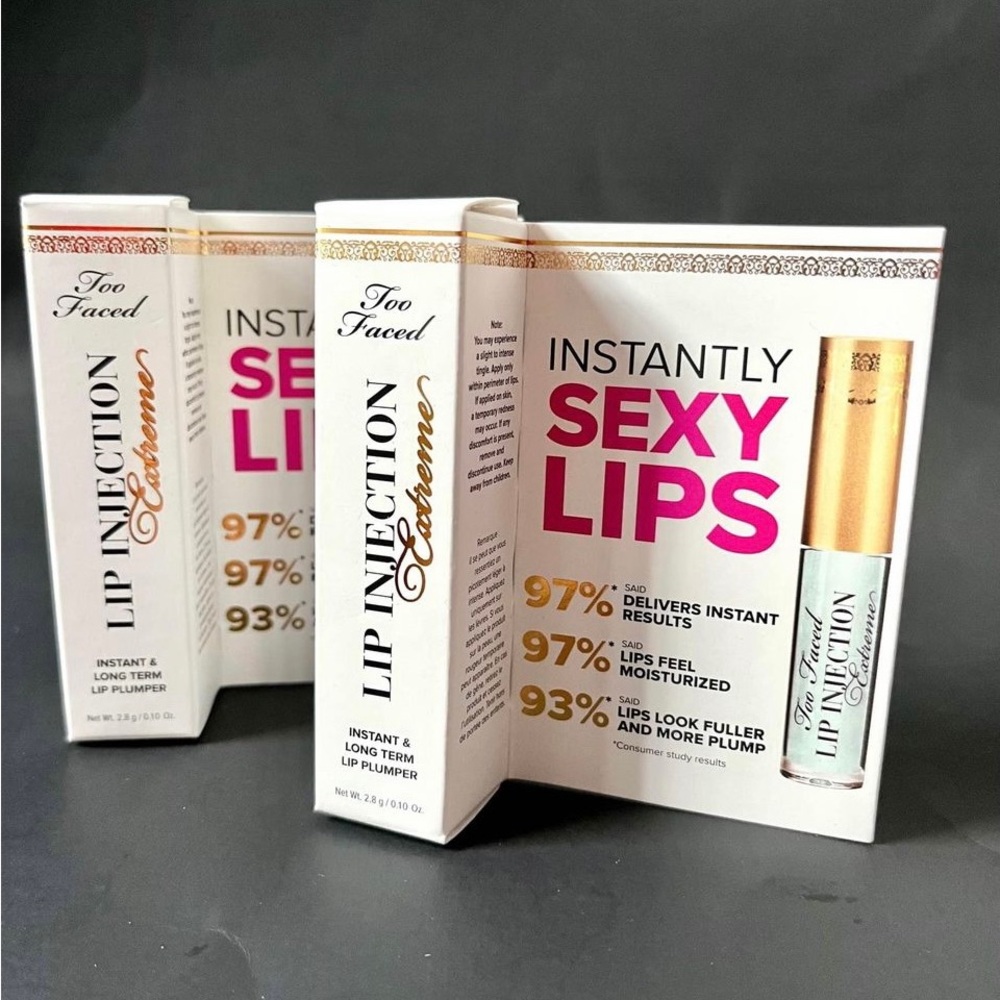Too Faced Lip Injection Sexy Lips Instant Long Term Lip Plumper Lot of 2